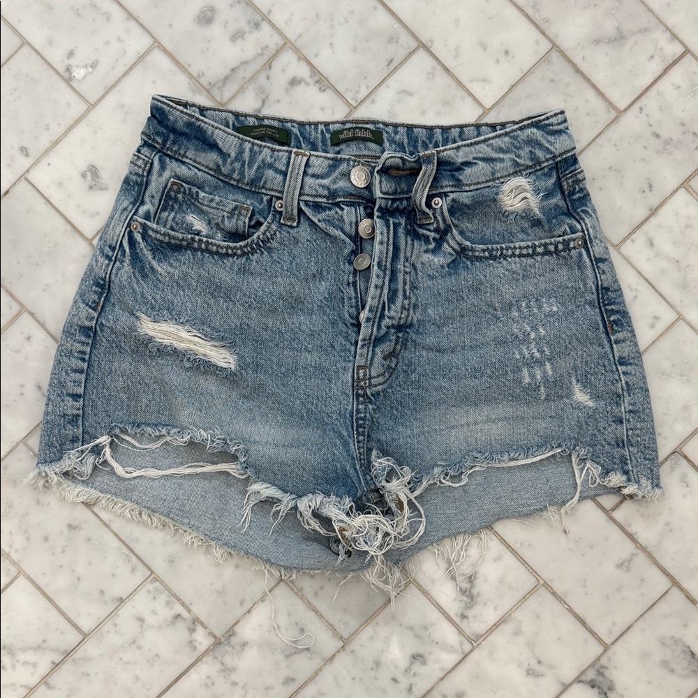 Wild Fable Light Blue Denim Shorts